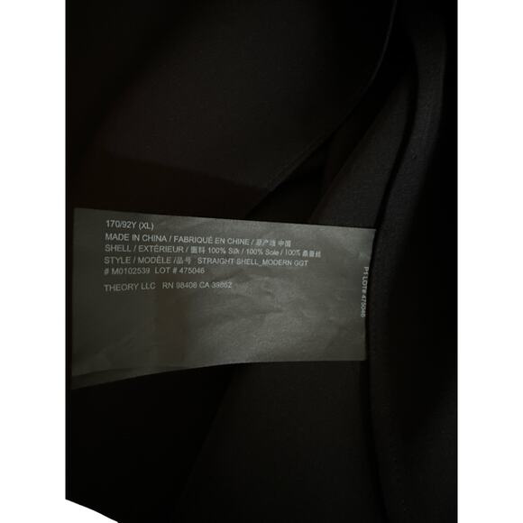 Theory Women’s Sleeveless Straight Shell Blouse Black Stretch Silk, NWT Size XL - Picture 10 of 10